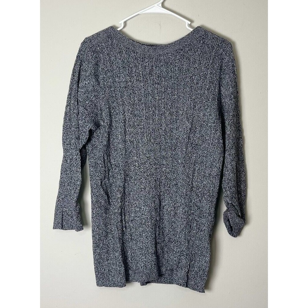 Kim Rogers‎ 1x Sweater Gray Cozy Comfort Minimalist Loungewear Pullover Rib Knit
